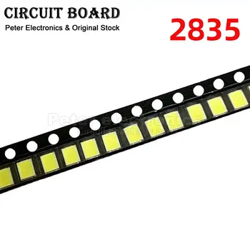 고휘도 SMD LED 2835 고출력 조명, 백색 조명, 1W, 0.5W, 0.2W, 3V, 6V, 9V, 18V, 36V, 150MA, 100MA, 30MA, 60MA, 80MA, 6000-6500K, 100 개