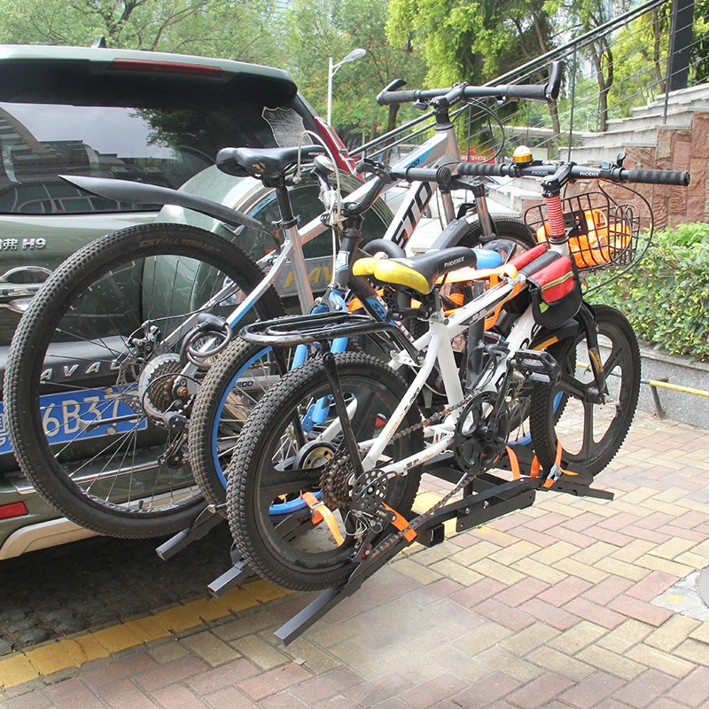 Porte-vélos Pliable Sur Attelage – Capacité 2 Vélos, Noir, Récepteur 2 Pouces, NEUF