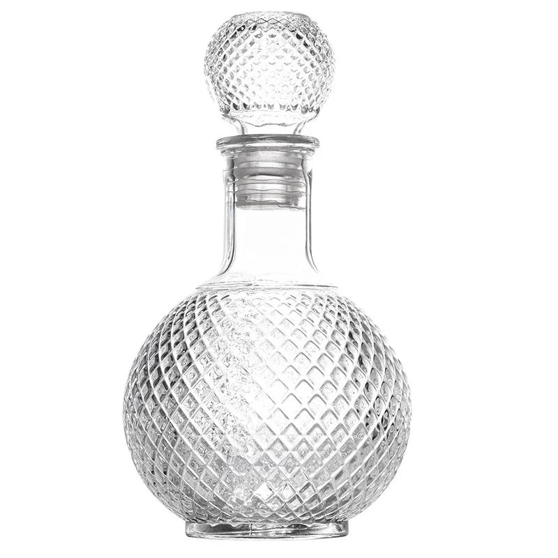 Whiskey Decanter Set 50ML/250ML/500ML/1000ML Glass Liquor Decanter with Airtight Globe Stopper, Whiskey Decanter for Alcohol, Wine, Mouthwash