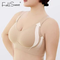 FallSweet 4 pièces/ensemble soutiens-gorge Push Up sans fil pour femmes sans couture grande taille Bralette sous-vêtements confort respirant Invisible Lingerie 3