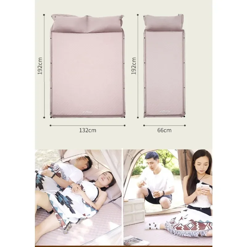 1-3 Person Fully Automatic Inflatable Mattress 5cm Thick Sleeping Mat Camping Moisture-proof Mat Air Cushion Bed Tent Floor