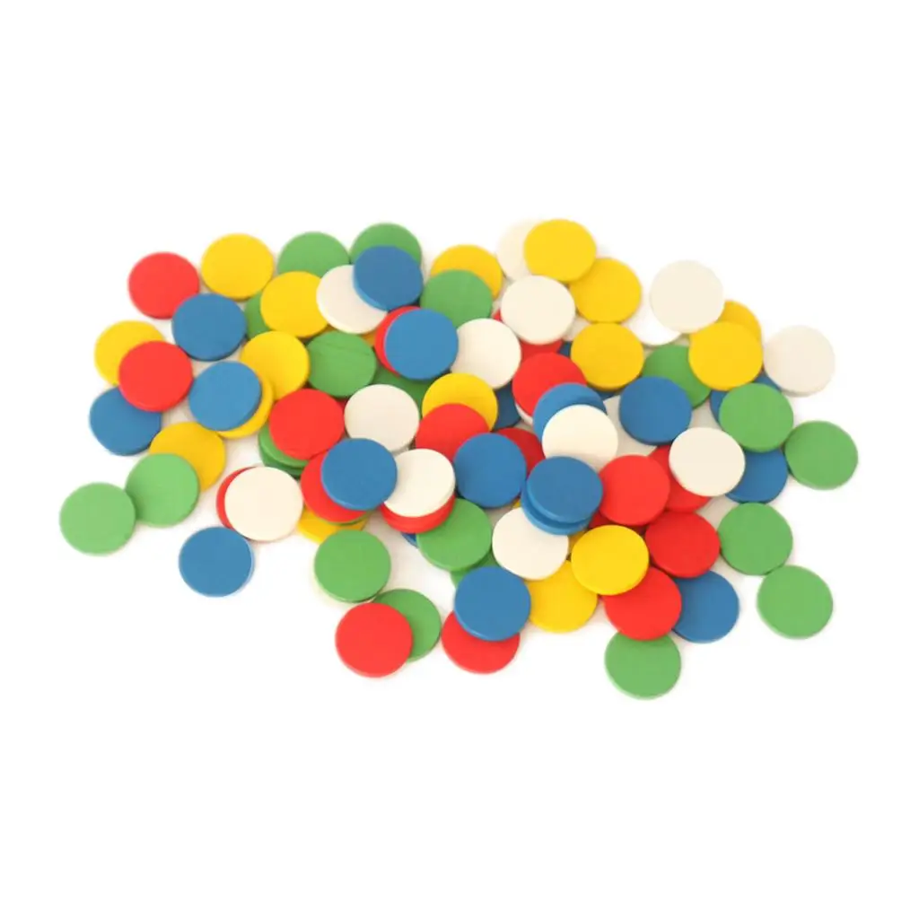 

Wooden Colorful Round Chips Math Educational Toy Montessori Sensorial Materials Chips Math Teaching Aids Educational ,