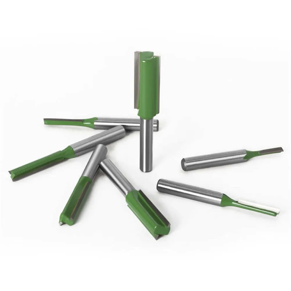 6mm Shank Router Bit Single Edge Double Edge Straight Knife Trimmer Head Milling Cutter For Wood Carving woodworking tools wood router plunge router