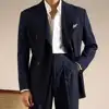Double Breasted Wedding Suit Men Tuxedo Suit Smoking Homme Mariage Traje Novio 2024 Wool Italian Blazers Suit For Men's Business