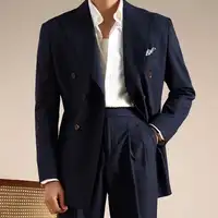 Double Breasted Wedding Suit Men Tuxedo Suit Smoking Homme Mariage Traje Novio 2024 Wool Italian Blazers Suit For Men's Business