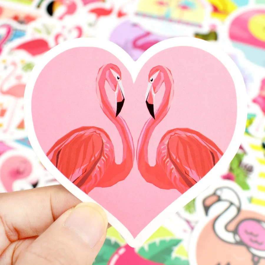 50 PCS Flamingos Sticker Lovely Dream Cartoon Girl Stickers for Kids DIY Notebook Luggage Bicycle Fridge Guitar Laptop Stickers