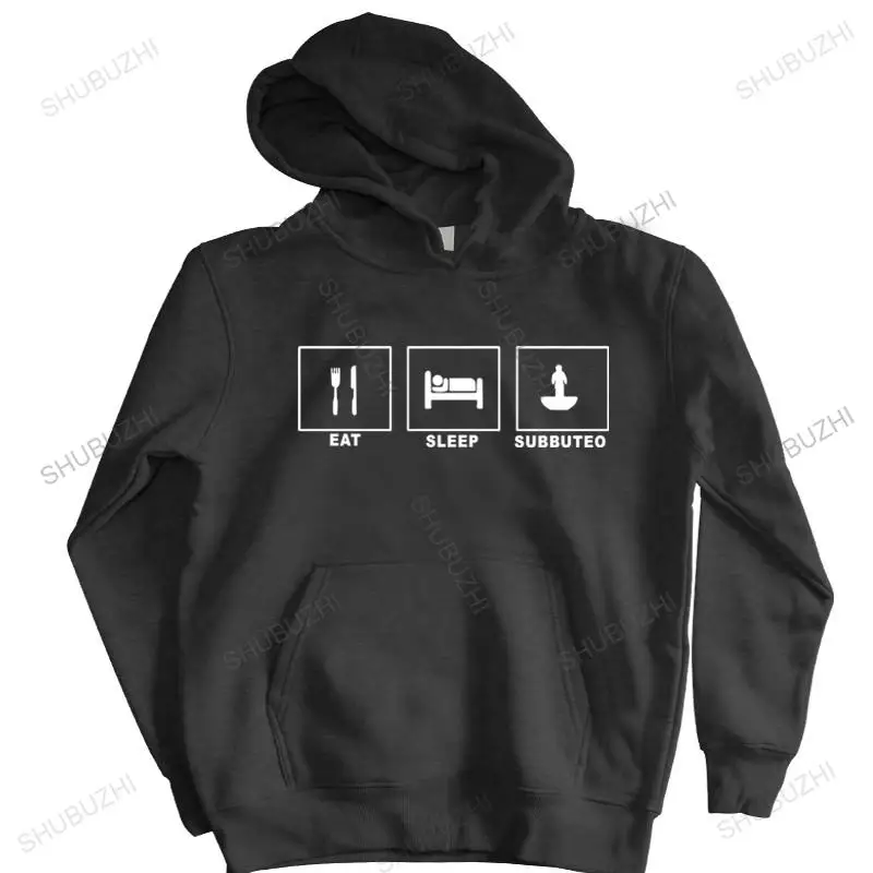 Felpa Con Cappuccio Autunno Inverno Di Marca Subbuteo Foot Ball Zipper Foot Ball Eat Sleep Subbuteo Team Vintage Retro Unisex Outwear Felpe Con Cappuc