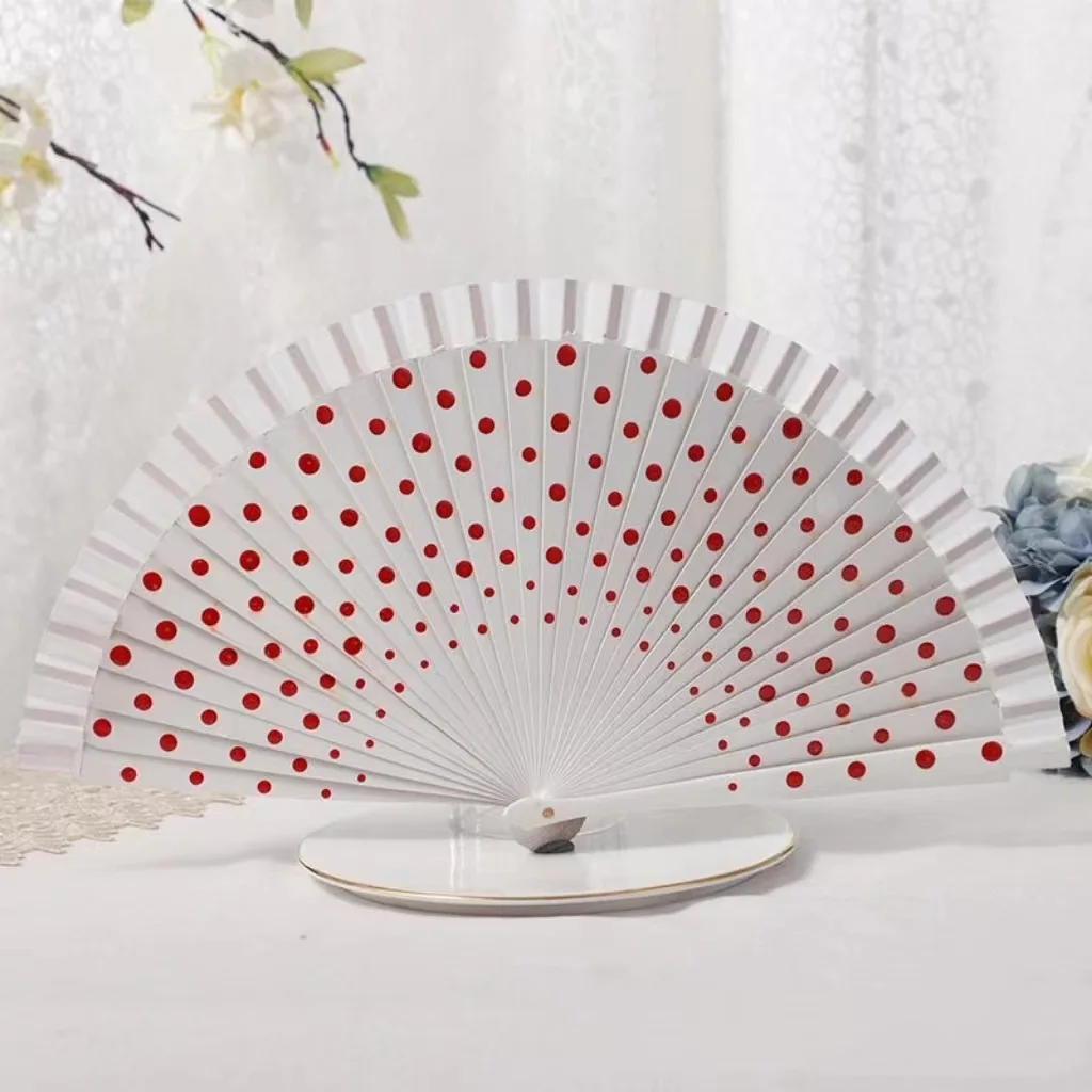 Dancing Fan Multicolor Folding Fan Antiquity Gift Dot Print folding fan hand fan