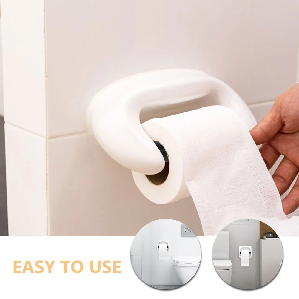 2 Pcs Plastic Roller Paper Holder Bracket Tissue Box Shaft Bathroom Fixture Replacement Paper Roll