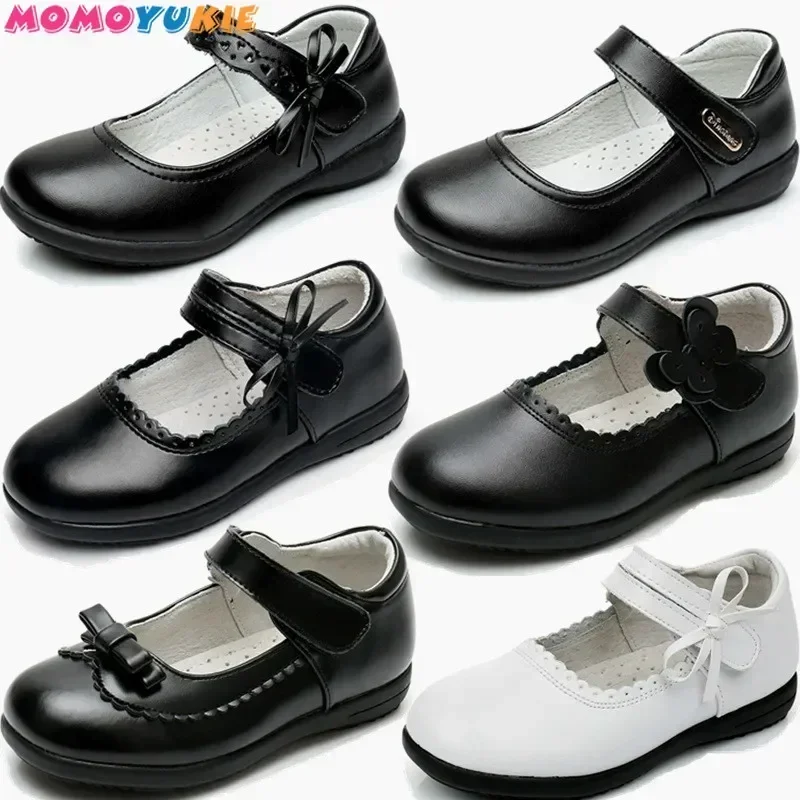 springtime children's leather fashion retro black and white girls kids wedding shoes party shoes for girl baby shoes,kids shoes