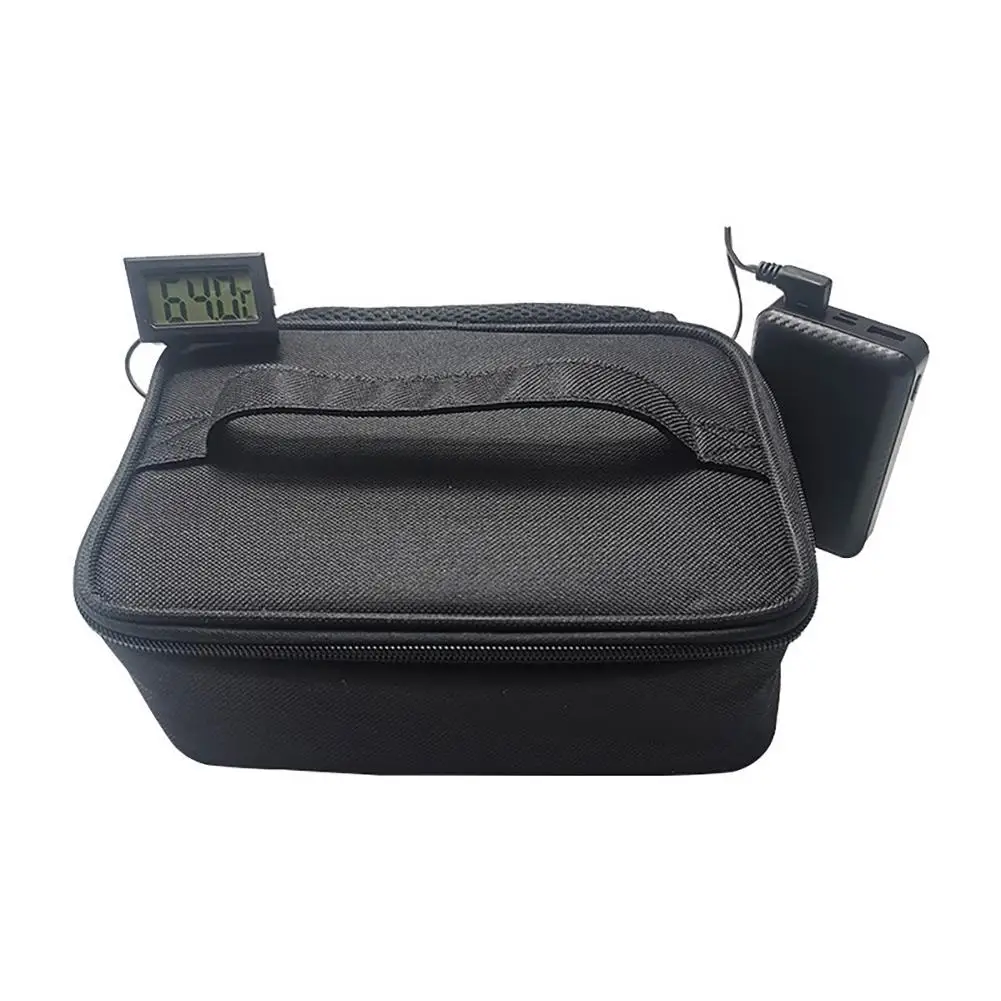 USB Electric Heated Lunch Box Bag Large Capacity Portable Outdoor Bento Insulation Pouch For Office Travel Storage Pocket Bag electric lunch box