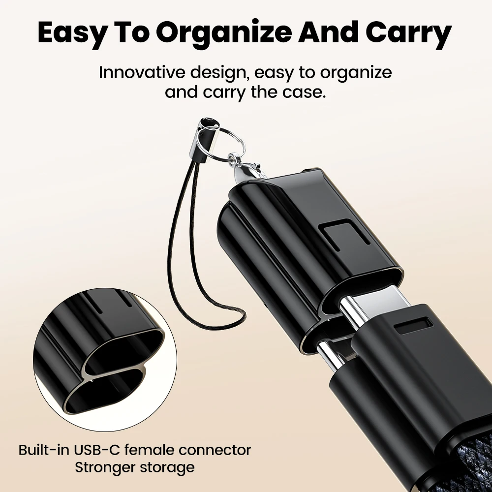 รูปสินค้า สายชาร์จ USB-C 27W ยาว 16.5 ซม. พกพาสะดวก