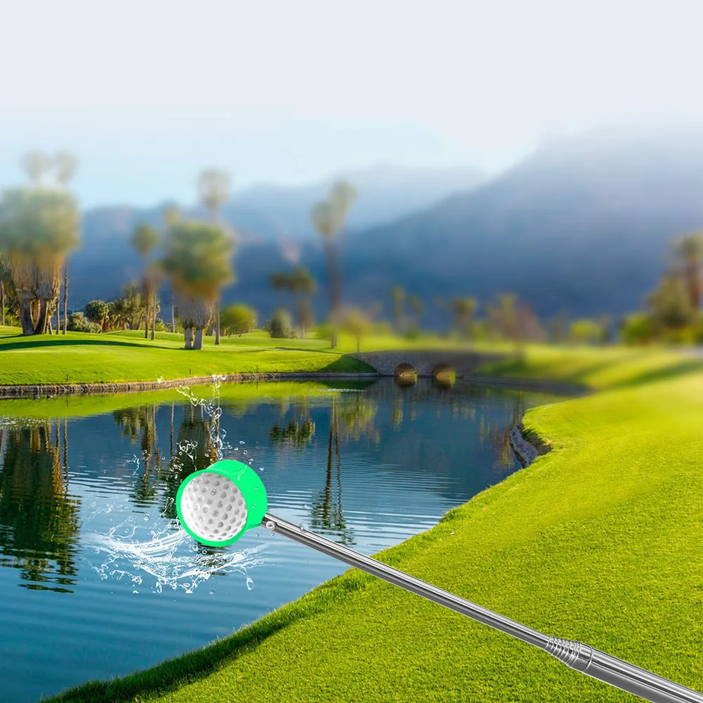 Description Picture 5 of item9ft/12ft Golf Ball Retriever 10 Sections Stainless Steel Telescopic Ball Picker Pick Up Grabber Extandable Golf Training Aids