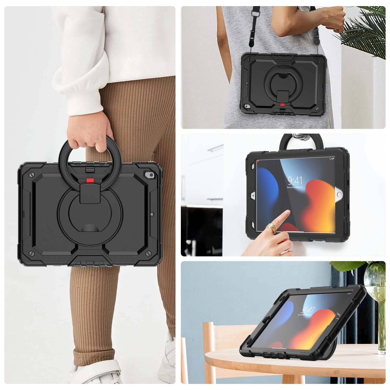 Ipad para 10.9 10.2 Geração à Prova de Choque para 12.9 Mini 789th 9.7 Air2 10.9 10.5 Pro 11 12.9 Tampa Inteligente Case - Imagem 5
