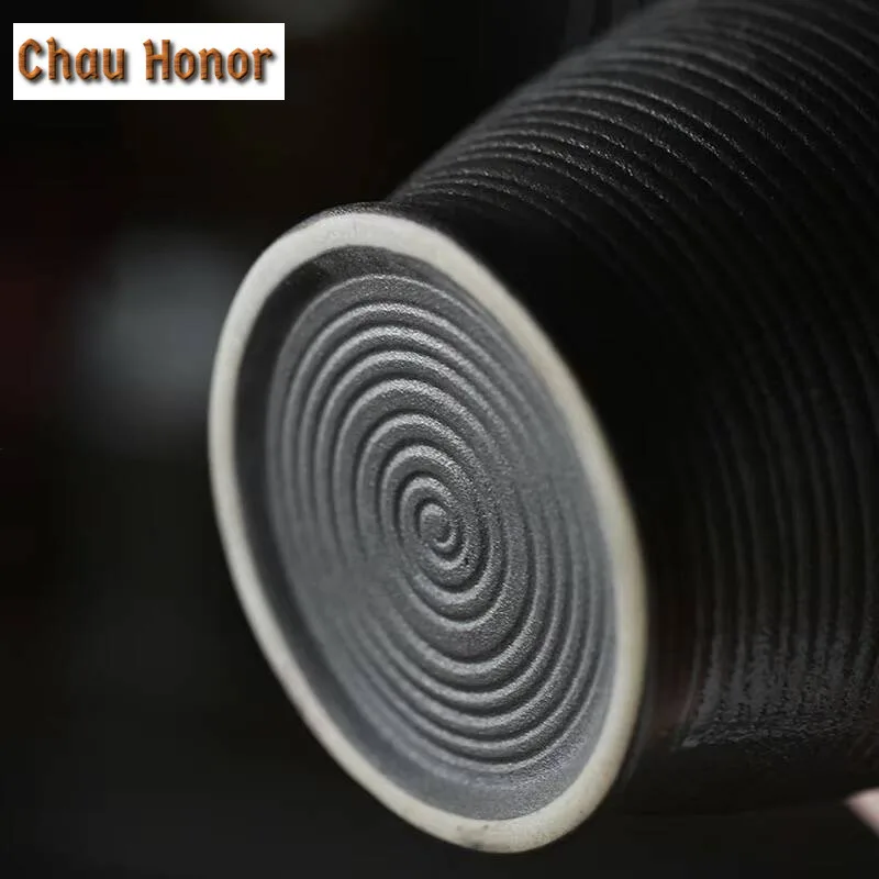 Large Capacity Black Pottery Tea Can Portable Sealed Jar Travel Tea Caddy Storage Spice Tea Boxes Candy Storage Tank Home Decor