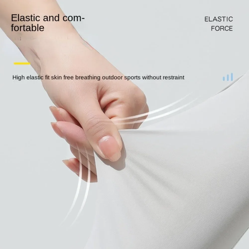 Sun Protection Sleeves for Summer Women's Outdoor Cycling Fingerless Long Anti-UV Original Yarn Ice Sleeve Sun Protection Gloves 2