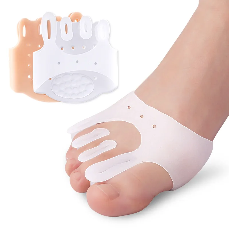 Shoe Cushion Orthotic Forefoot Pads Hallux Valgus Silicone Bunion Corrector Gel Toe Splitter Separator Orthotic 10pieces = 5pairs
