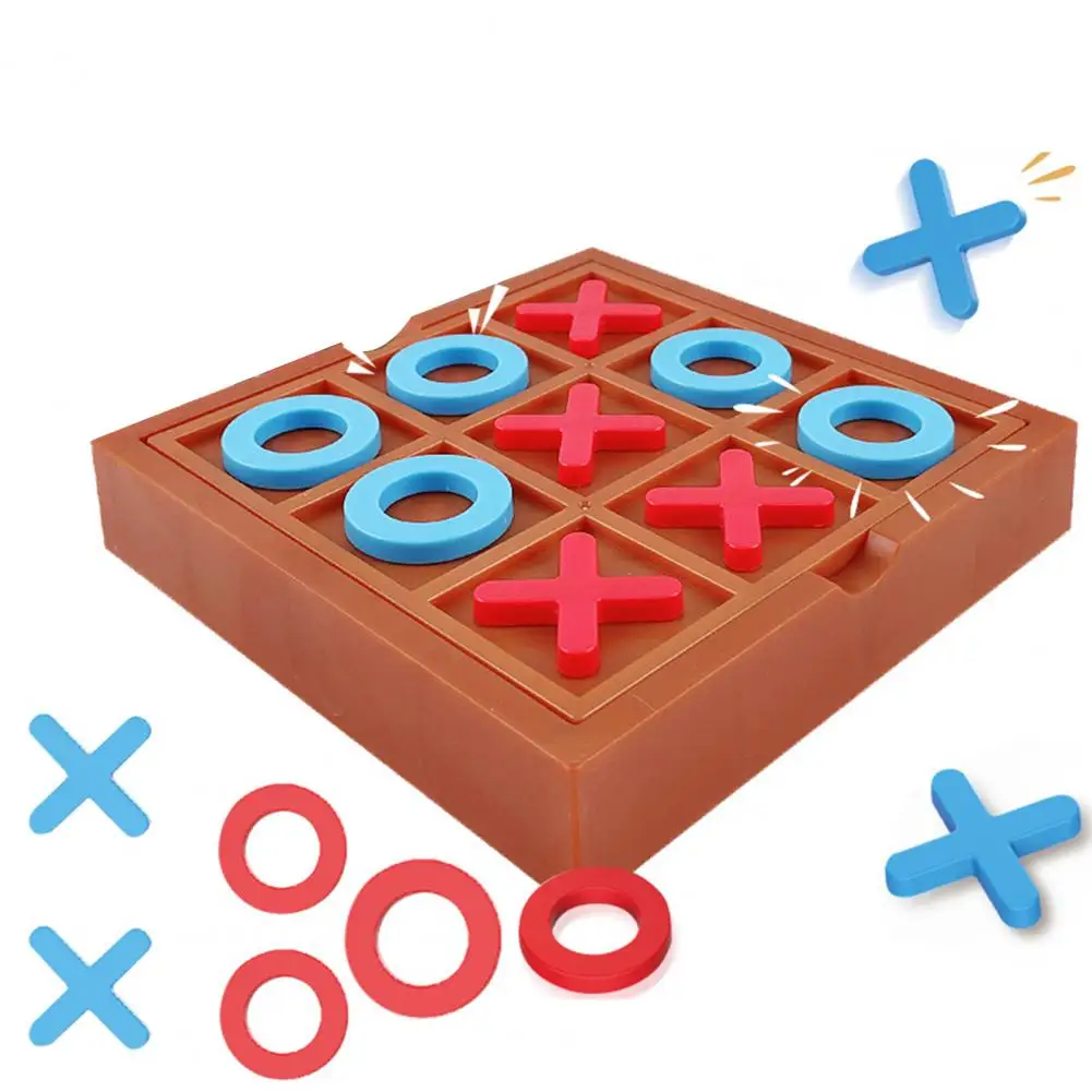 Tic tac toe jogo mini mesa de madeira jogo de tabuleiro competitivo x o  blocos para mesa de café decoração festa jogos crianças presente -  AliExpress