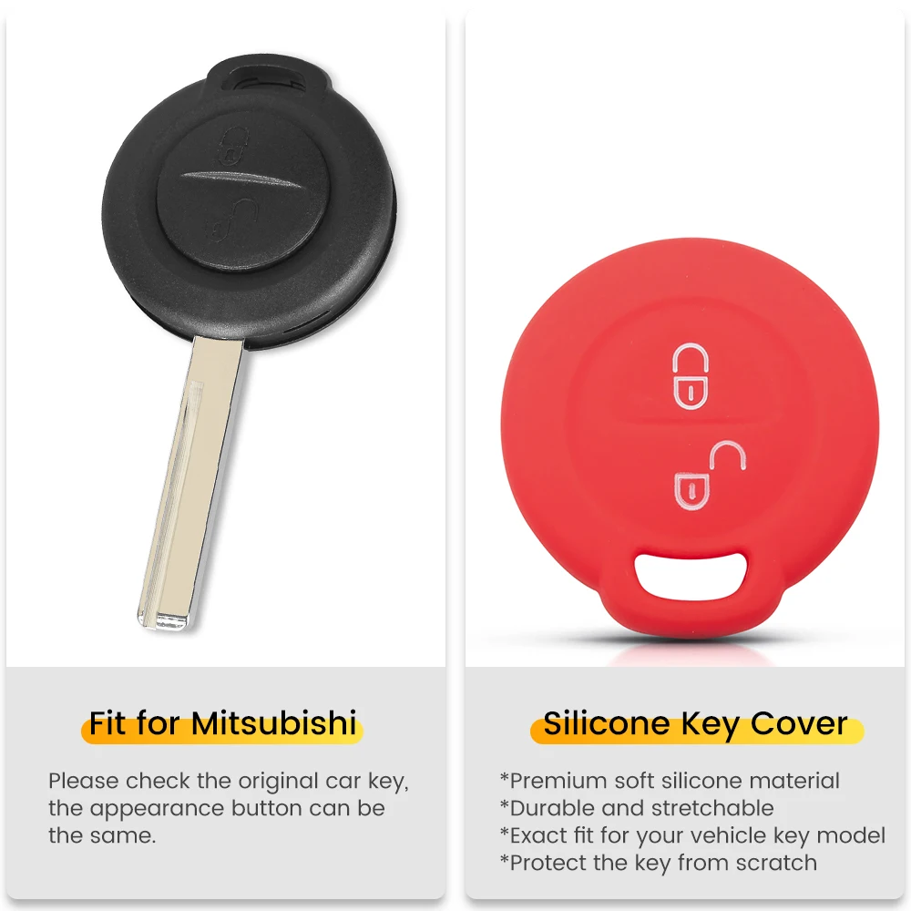 Silicone Car Key Cover Case For Mitsubishi Colt Warior Carisma Spacestar Benz Smart Forfour City Remote Case Key key case cover key case remote control case cover