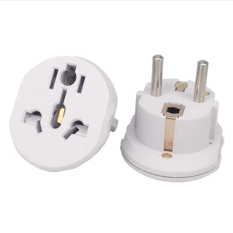 EU Plug Adapter Universal 16A EU Converter 2 Round Pin Socket AU UK CN US  To EU Wall Socket AC 250V Travel Adapter High Quality - Bijli Wala Bhai