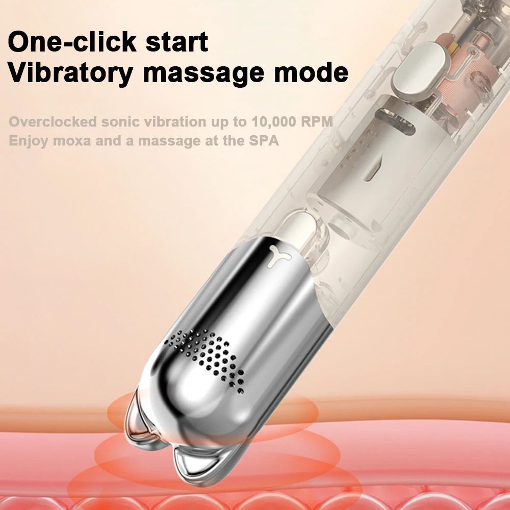 Facial Beauty Massage Device Warm Moxibustion instrument Moxibustion Therapy Wormwood Herb Moxa Stick Rolling acupoint massager