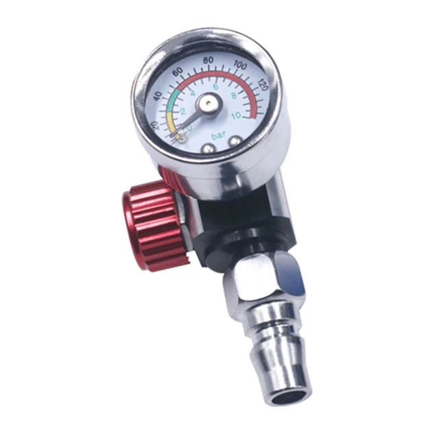 1/4” Spray Paint Gun-Pressure Regulator with Gauge Easy to Install for Air Tools 2