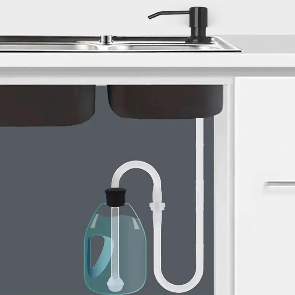 New Kitchen Soap Dispenser 1m 304 Stainless Steel Silicone Extension Tube For Kitchen Accessories Bathroom Extended Dishwashing