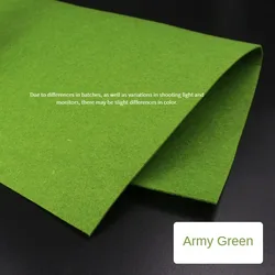 Colorful Nonwoven Fabric Felt Squares (2mm, 50x50cm) for DIY Crafts and Handmade Projects, 18 Vibrant Colors (50X50cm army green)