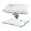 5 Pack Vacuum Compression Bags For Clothes 40x60cm 60x80cm 80x120cm Transparent Plastic Double-Zip Seal Airtight Storage Bag 1