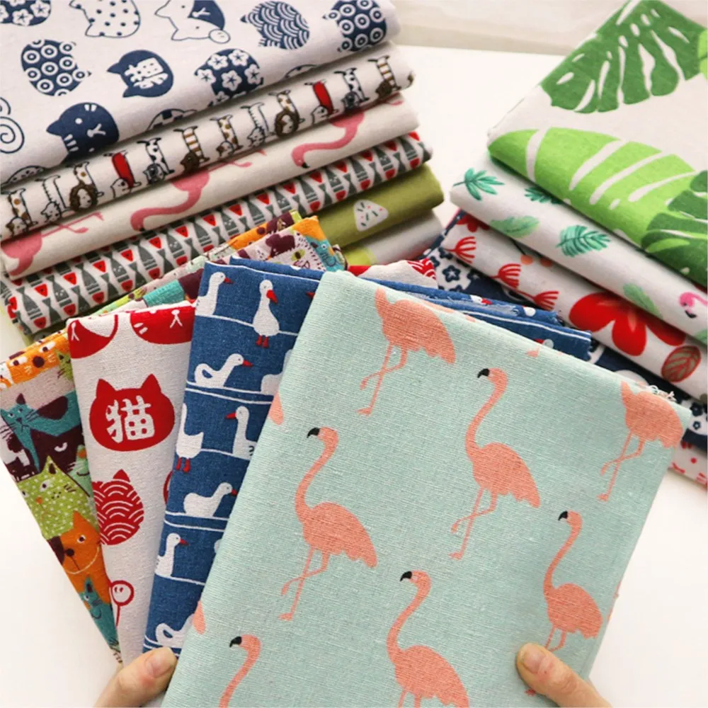 

Chainho,Printed Cotton Linen Fabric,DIY Sewing & Quilting Material,For Sofa,Table Cloth,Curtain,Bag,Cushion,Furniture Cover CL98