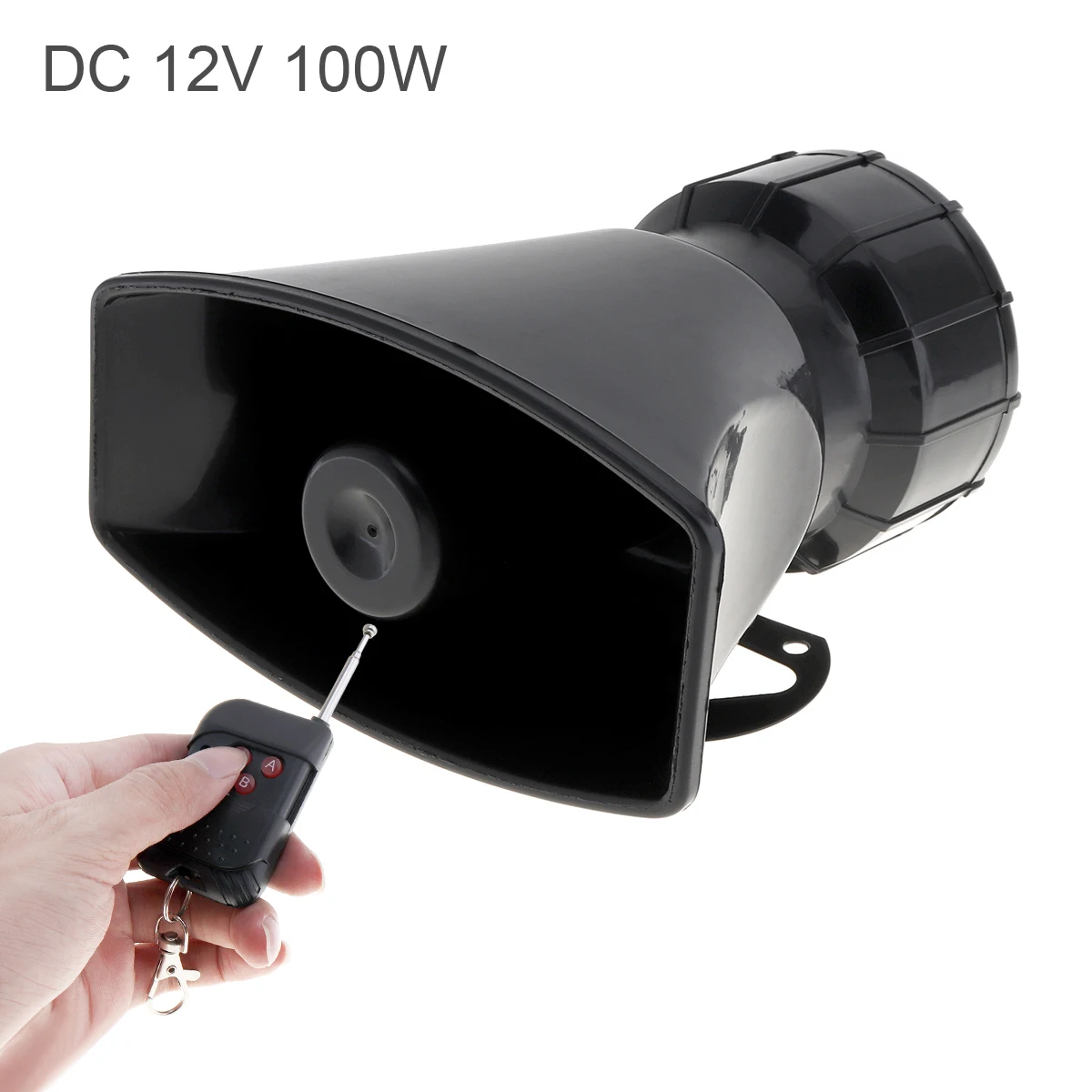 12V 100W 7 Sound Tones Loud Horn Motor Auto Car Vehicle Truck Warning Alarm Fire Ambulance Siren Horn Speaker Loudspeaker