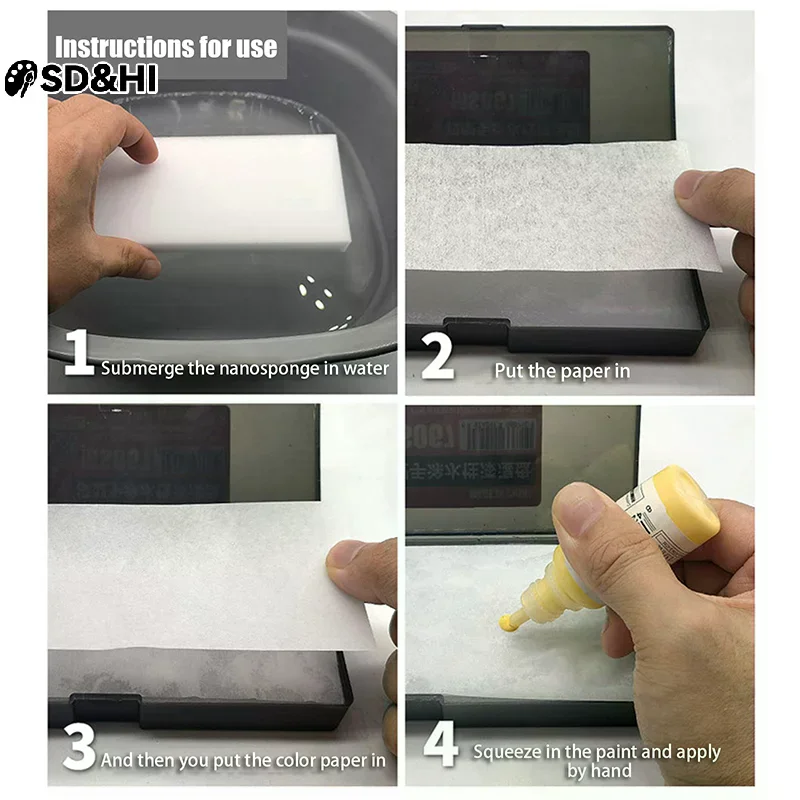 아크릴 페인팅 모델 채색용 휴대용 습식 팔레트, 수성 페인트 홀더, 습식 페인트 모델링 도구 보관함