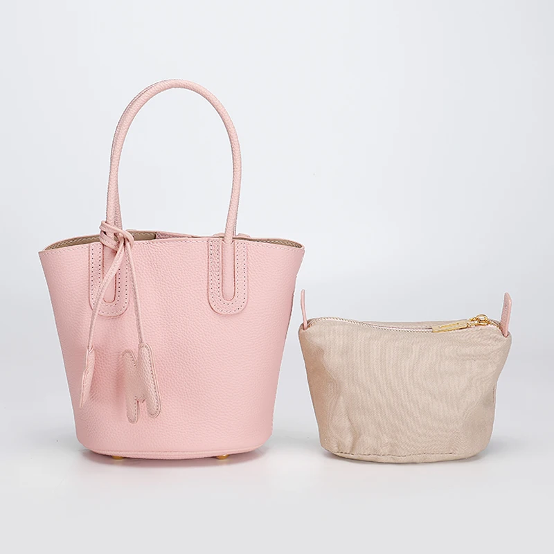 Fashion Genuine Leather Crossbody Bag Women's Shoulder Bag Women's Handbag Commuter Bucket