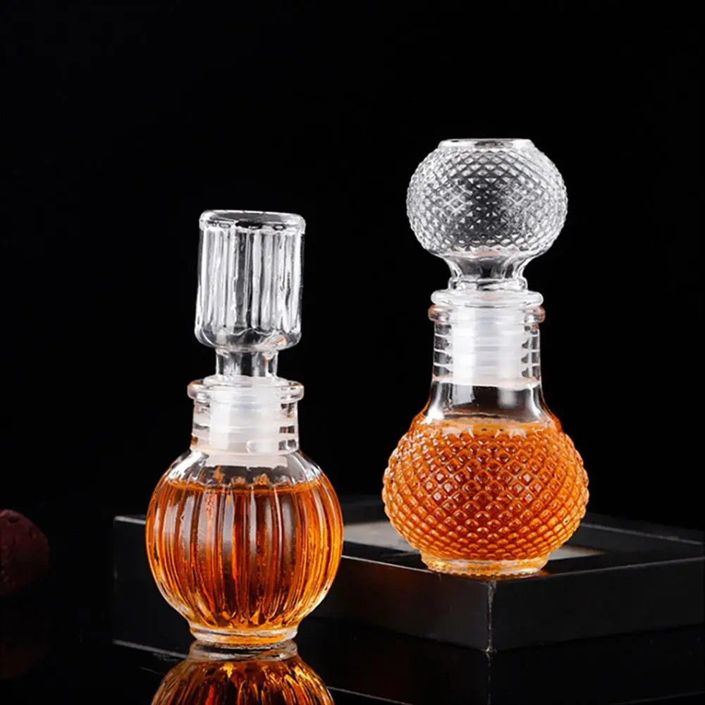 Transparent 50ml Glass Whiskey Decanter with Screw Cap