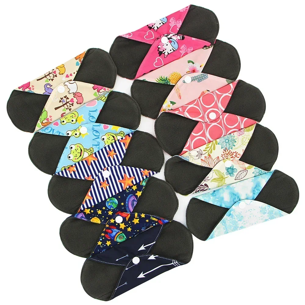 Sanitary Pads Washable Bamboo Reusable Menstrual Towel Cloth Pads