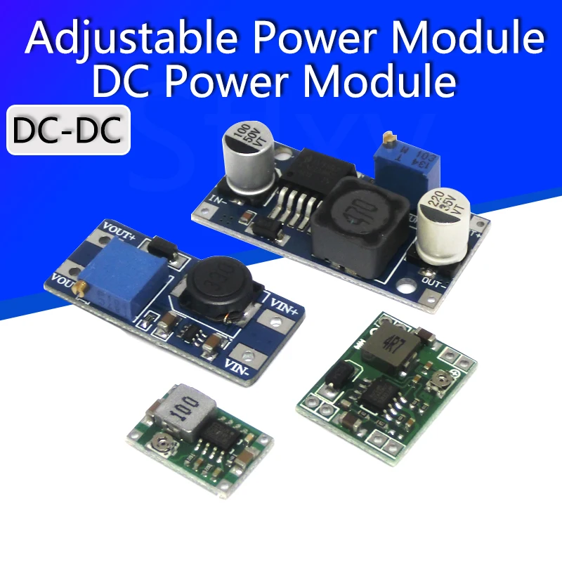 DC-DC 스텝다운 컨버터 모듈 LM2596S 가변 전력 레귤레이터 스텝업 변압기 mt3608 mini360 mp1584en