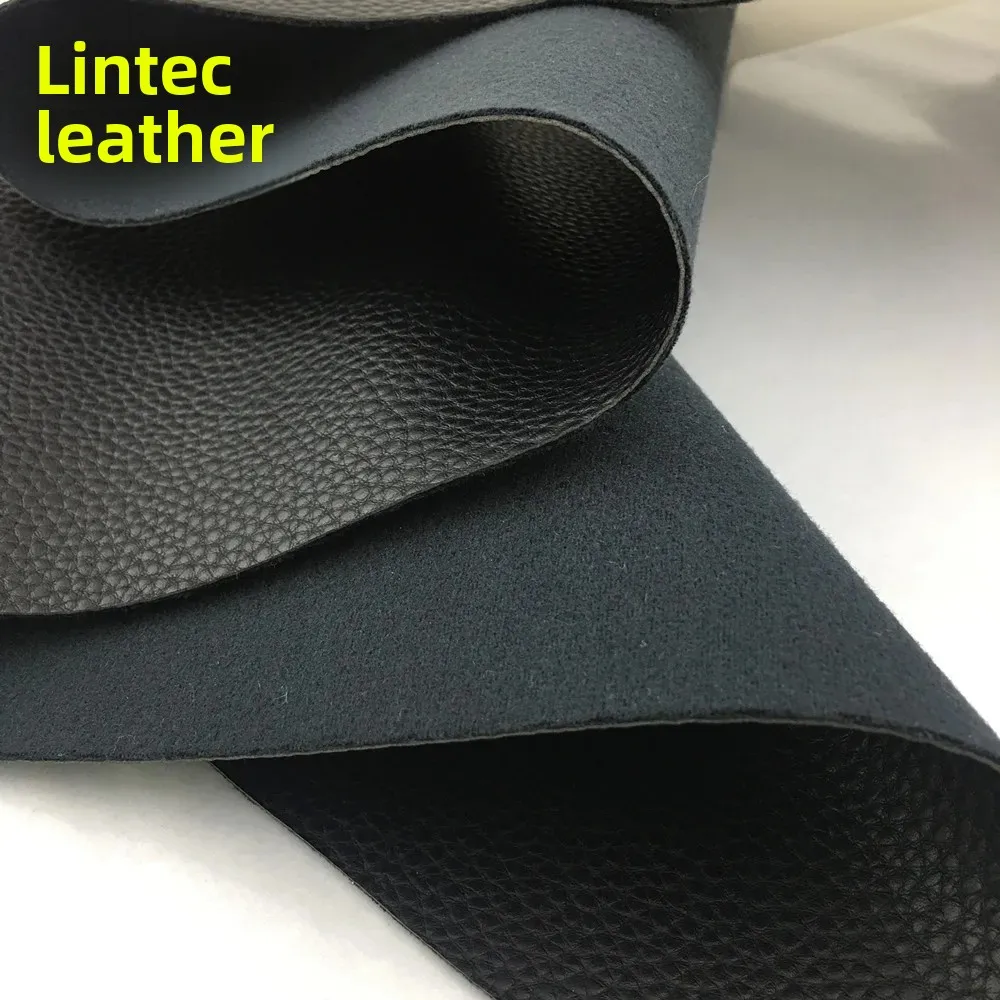 Thickened Black Self-Adhesive Leather PU Artificial Leather Fabric for Sofa Bags Cars Industrial Use with Furry Bottom