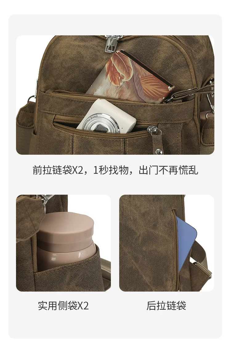 Leichter Stil, ausgezeichneter modischer, genähter Rucksack, Business-Laptoptasche, Reisen, große Kapazität, lässiger Rucksack, Geschenke für Mädchen – Detail 14