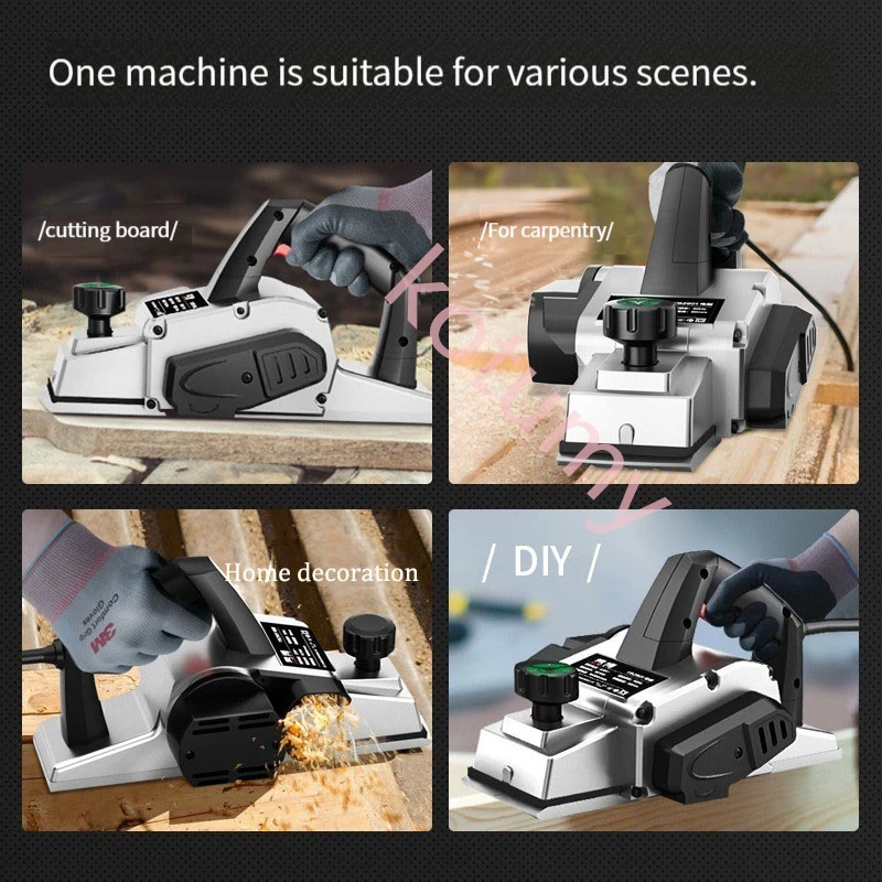 220V Electric Planer Portable Planer  Electric Saw Carpenter's Plane Woodworking Power Tool Handheld Wood Cutting Tool 4