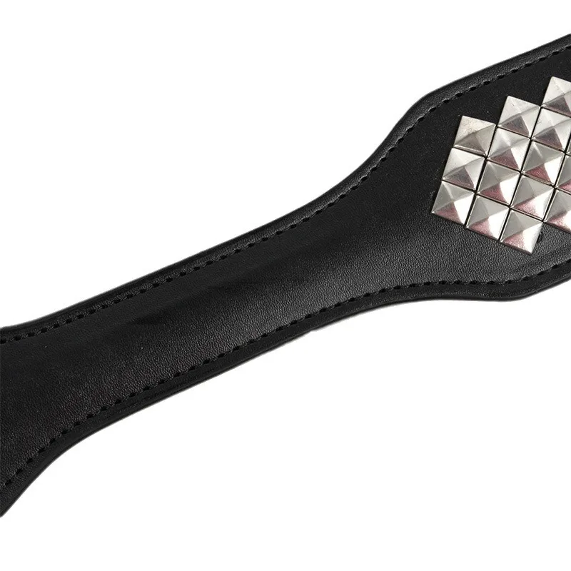 32.5CM PU Leather Punk Slap Spank Paddle Horse Whip Horse Training Crop Equestrian Riding Bat Submissive Whip