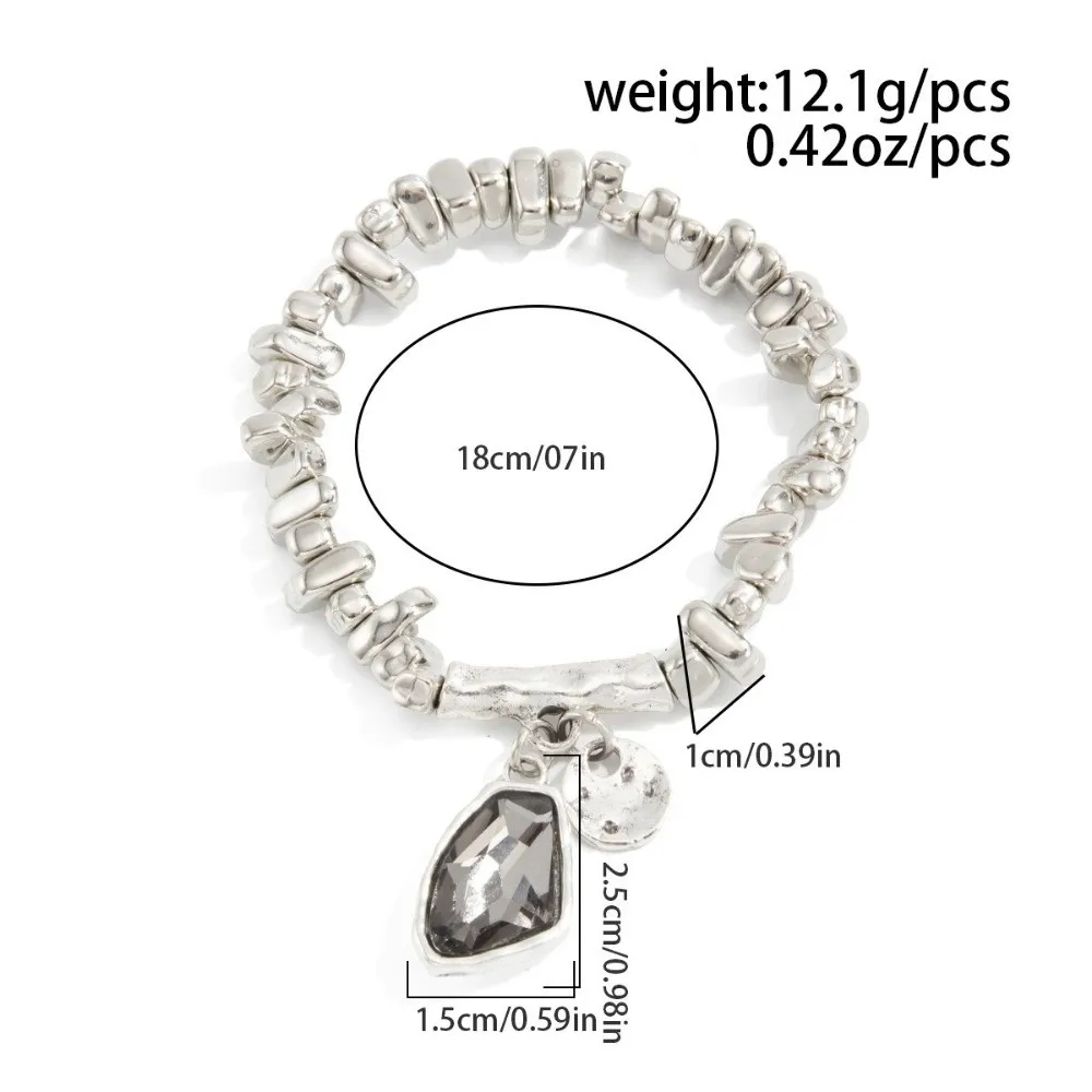 New Geometric Type Long Necklace Simple Style Personalized Charm Sweater Chain Crystal Pendant Necklace Women Accessories