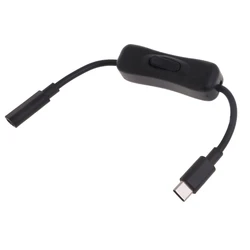 Versatile USB Type - C Extension Cable with On/Off Power Switch for Seamless Connectivity (Brown)