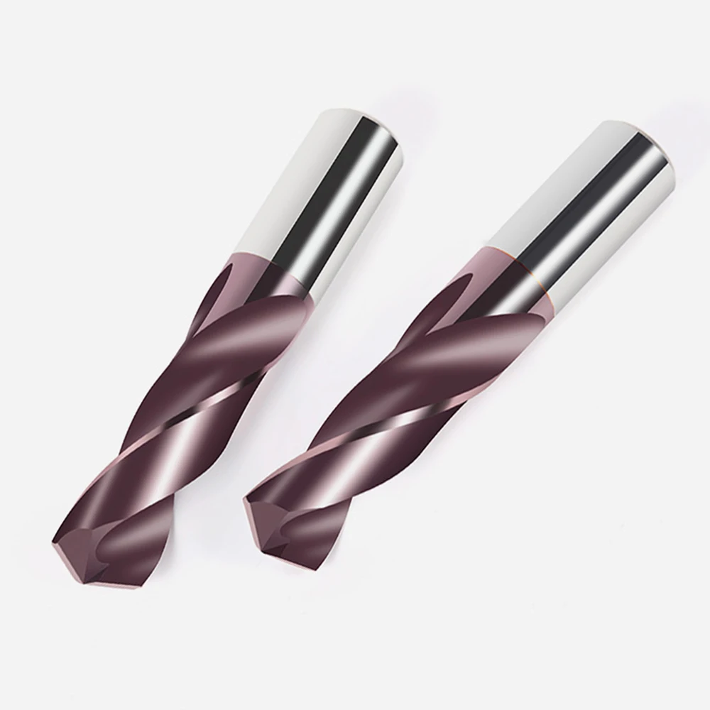Drill Bit Vsharp HRC65&deg; Solid Carbide Twist Tungsten Steel Alloy with Nano Coating for Cast Iron Alloy Stainless Steel