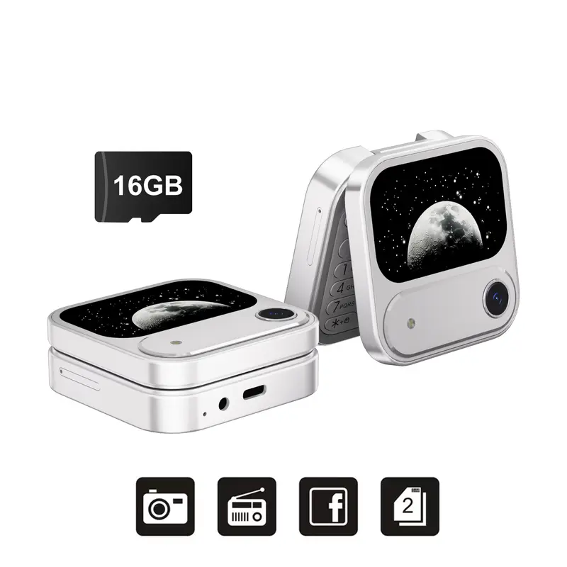 SERVO i17 Air mini Fold Mobile Phone Speed Dial 1.77" Display Magic Voice 2G GSM Dual SIM Card Blacklist FM Radio Flip Cellphone - Image 7