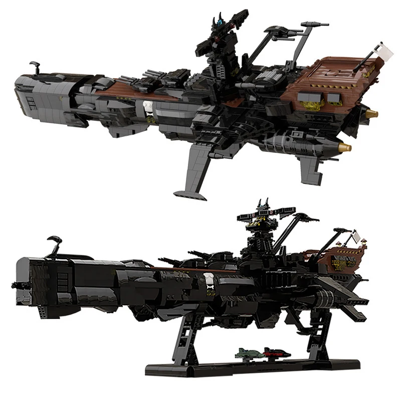 

MOC Space Pirate Ship Arcadia Captain Harlock Albator Ship Model Anime Movie Building Blocks Figures Bricks Set Toys Boys Gifts