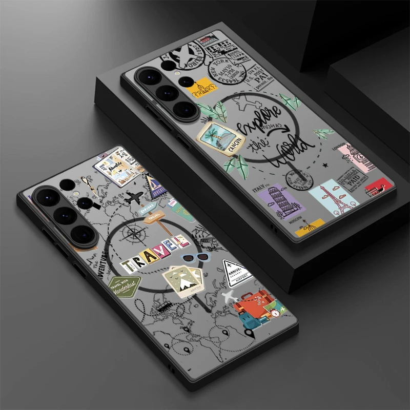 Airplane Snow Mountain Magnetic Matte Phone Case Cover