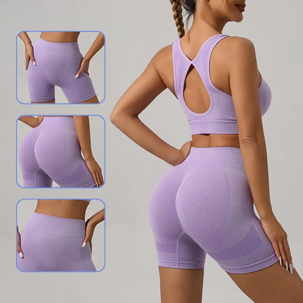 Yoga Set Sports Set Gym Workout Set Sportswear Set Fitness Set Sports Bra Set Yoga Pants Set Yoga Bra Shorts Set Breathable Yoga Bra Shorts Outfit Exercise Set For Women High Waist Leggings with Sports for Fitness