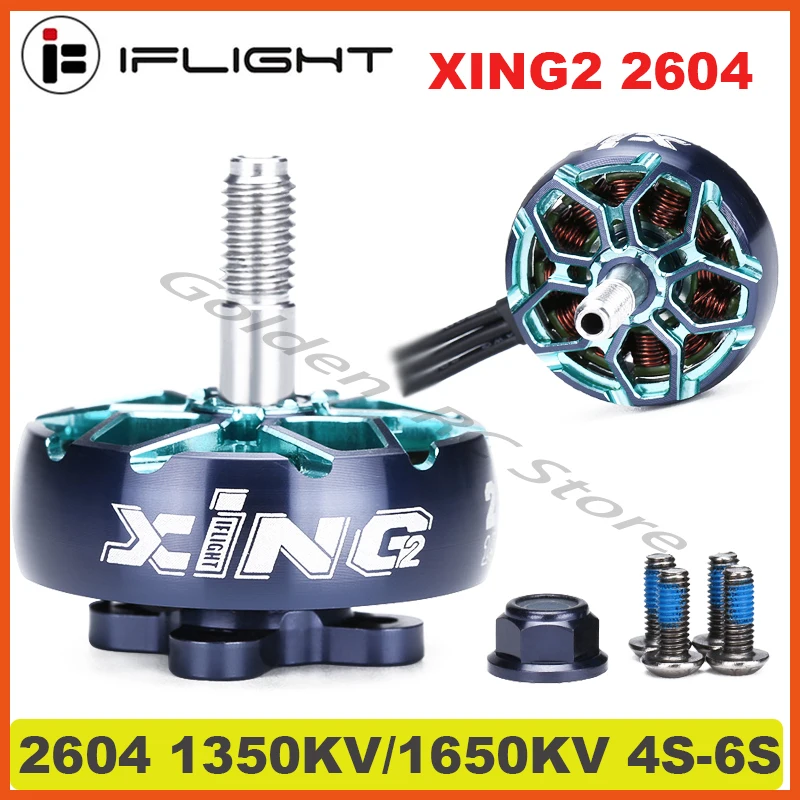 

IFlight XING2 2604 1350KV/1650KV 4S-6S FPV Unibell Motor W/ 5mm Titanium Alloy Shaft Compatible 6-7inch Propeller for FPV Drone
