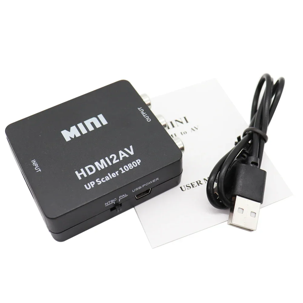 Konwerter HDMI na RCA 1080P AV/CVSB L/R Video Box HD 1920*1080 HDMI2AV Obsługa NTSC PAL Wyjście HDMI na AV