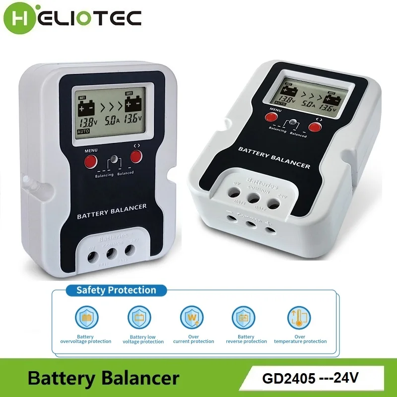 Battery Voltage Equalizer 24V Battery Equalizer Battery Balancer Recharger Controller For Flood/AGM Gel LeadAcid Pack System Voltage Equalizer